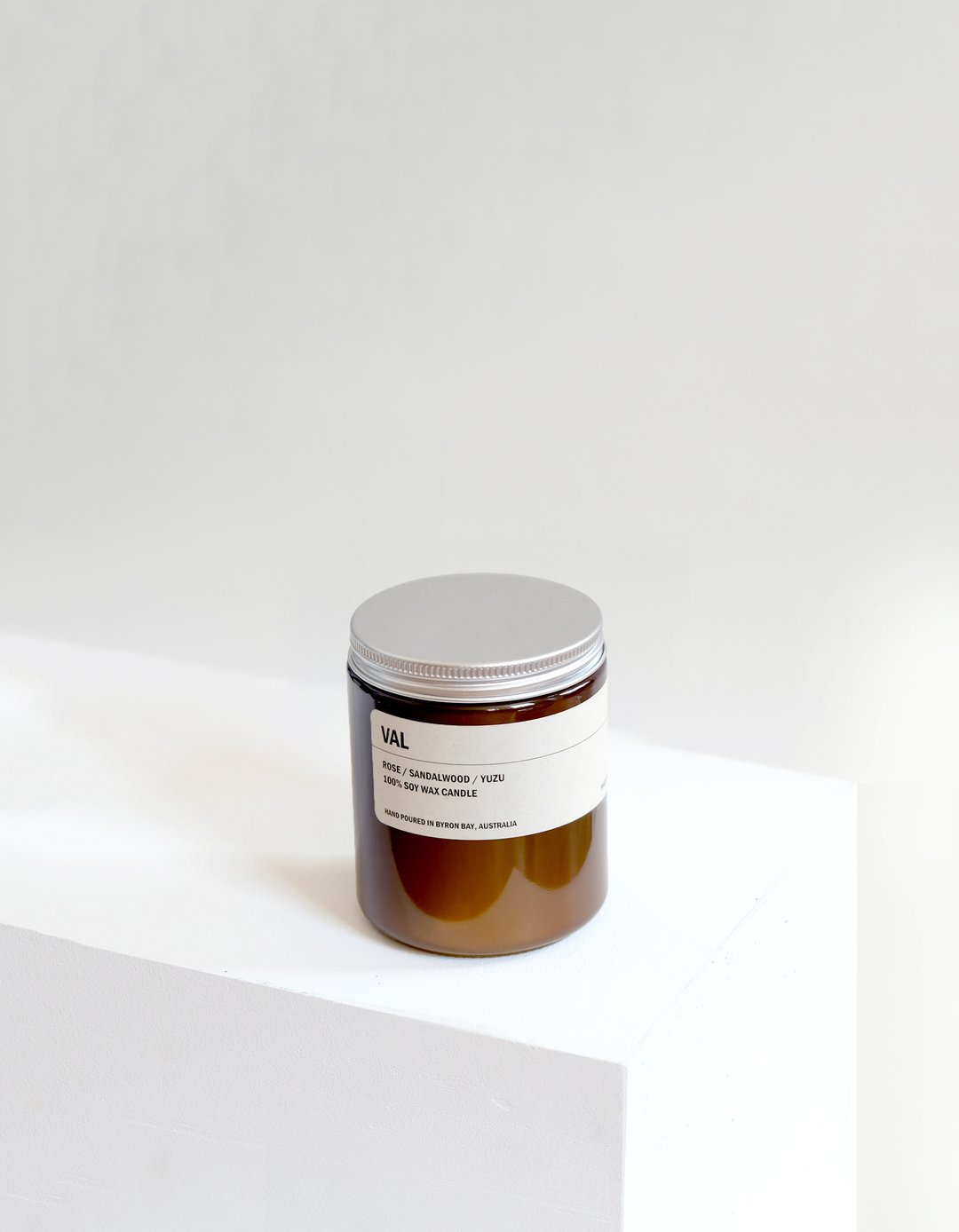 VAL: ROSE / SANDALWOOD / YUZU SMALL AMBER CANDLE
