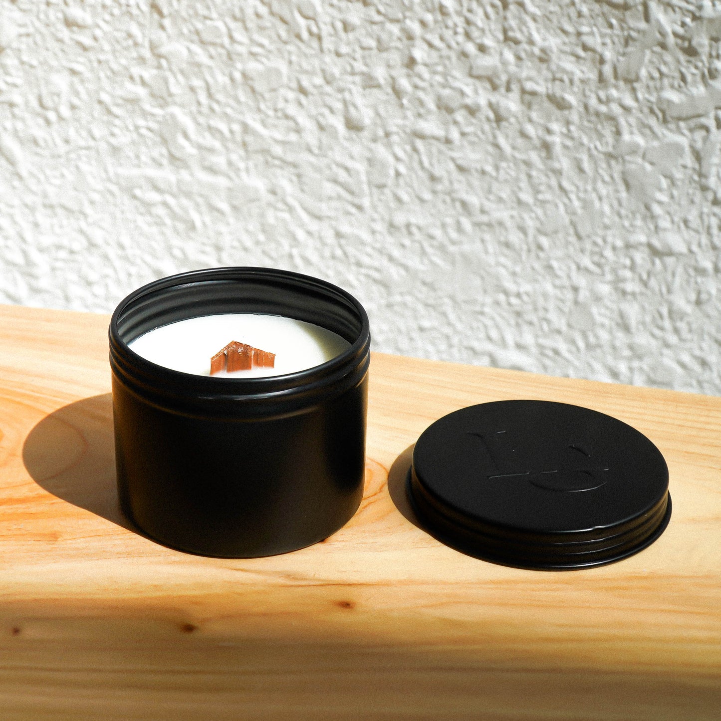 Cucumber & Basil Black Travel Tin Soy Candle