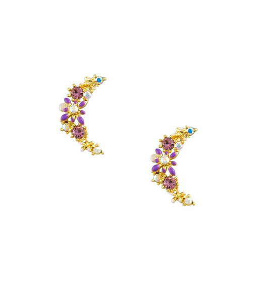 Mauve Half Moon Garden Studs